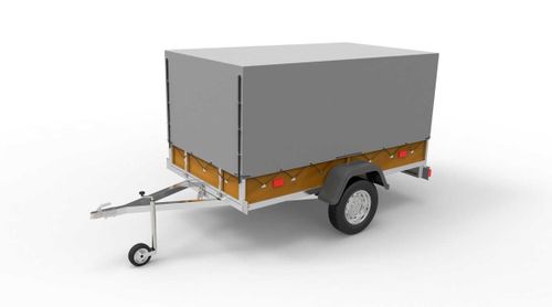 Tarpaulin for a trailer with a flat roof