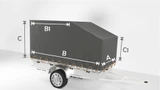 Tarpaulin for trailer with beveled side