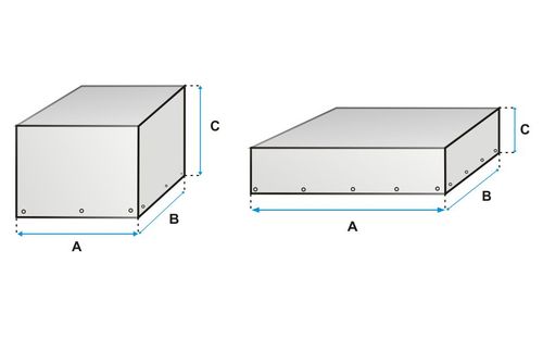 Waterproof cover sheets in the shape of a cube / cuboid